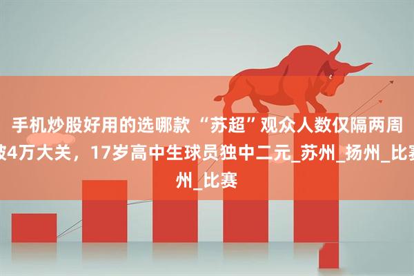 手机炒股好用的选哪款 “苏超”观众人数仅隔两周破4万大关，17岁高中生球员独中二元_苏州_扬州_比赛